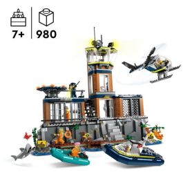 LEGO 60419 City Prisión de Policía de Aguas Profundas, Juguete con Helicóptero y Barco, 7 Minifiguras y Figura de Perro