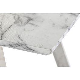 DKD Home Decor Mesa Comedor Moderna Blanca de MDF y Acero 160x90x76 cm DKD Home Decor Mesa Comedor Moderna Blanca de MDF y Acero 160x90x76 cm