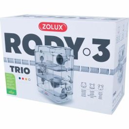 Zolux ZOL3336022060225 Jaula Rody3 Trio de 3 niveles para hámsteres, ratones y jerbos - L 41 x P 27 x H 53 cm - Blanco