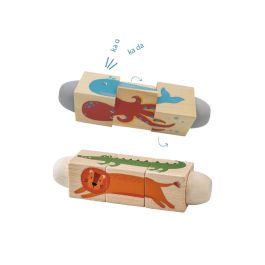 DKD Home Decor Puzzle para Niños de Madera, Naranja Verde, Tema Animal, 12 Unidades Surtidas (4x4x16 cm) Precio: 52.02516. SKU: B1KLLAE2R2