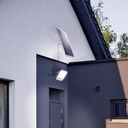 HO-MTX-300W-CW Foco Proyector LED Solar 300W Exterior Kit con Batería, Panel, Mando a Distancia y Sensor de Luz - 10h Autonomía