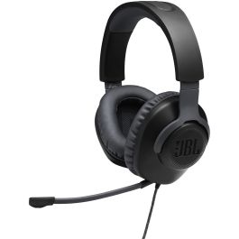 JBL Harman Quantum 100 Auriculares Gaming Over-Ear con Micrófono Extraíble, Sonido Envolvente, Negro