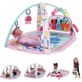 Baby Einstein Tapete de Juego 4 en 1 para Niña - BAB0074451174139 - Juguete de Piano, Juguetes Sensoriales Arch, Multilingüe