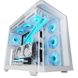 Mars Gaming MC-FUSION Caja Gaming Semitorre Blanca con Cristal Curvado, Doble Cámara, Refrig. Líquida 360mm (MCFUSIONW) Precio: 98.50000039. SKU: B1HK4EJN2A