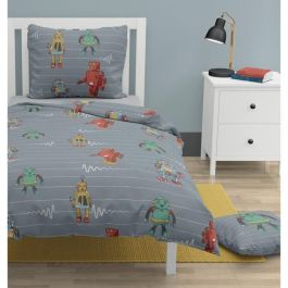 Juego de edredón ROUPILLON Vintage Toys - 2 piezas - 140 x 200 - 100% algodón - Gris oscuro Precio: 30.94999952. SKU: B15FPGG8JH