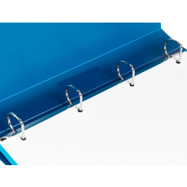 Liderpapel 43432 Carpeta 4 Anillas 25 mm Polipropileno Din A4 Azul Translucido