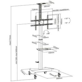 AISENS SOPORTE DE SUELO ECO CON RUEDAS Y MANIVELA, BANDEJA PARA DVD Y SOPORTE DE CAMARA PARA MONITOR/TV 50KG DE 37-70, NEGRO AISENS SOPORTE DE SUELO ECO CON RUEDAS Y MANIVELA, BANDEJA PARA DVD Y SOPORTE DE CAMARA PARA MONITOR/TV 50KG DE 37-70, NEGRO