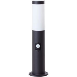 Brilliant DODY Pilona de Exterior con Detector de Movimiento, Negra, Metal y Plástico, Compatible E27 LED 1x10W, IP44