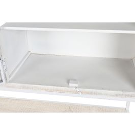 DKD Home Decor Estantería Moderna Blanco 45 x 200 x 170 cm de Mango y Metal con 6 Estanterías y 4 Puertas