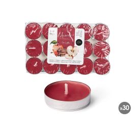 Acorde: Set de 30 Tea Lights Manzana Canela, Duración 3 horas, Cera Marrón, Dimensiones 19x2.7x11.2 cm (24 Unidades)