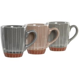 Taza Urban DKD Home Decor Gris Oscuro Beige 6 x 7.5 x 8 cm (12 Unidades) Taza Urban DKD Home Decor Gris Oscuro Beige 6 x 7.5 x 8 cm (12 Unidades)