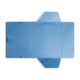 Carpeta Liderpapel Gomas Cuarto 3 Solapas Carton Pintado Azul