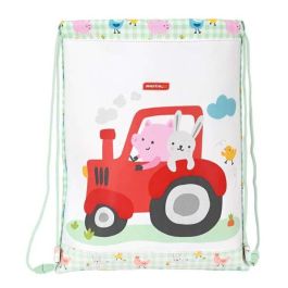 Bolsa Mochila con Cuerdas Safta Granja Blanco Verde 26 x 34 x 1 cm Bolsa Mochila con Cuerdas Safta Granja Blanco Verde 26 x 34 x 1 cm