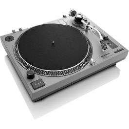 Lenco L-3810 - Tocadiscos de accionamiento directo con puerto USB y preamplificador incorporado, color gris mate