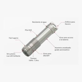 True Micro linterna llavero AAA, 50 lúmenes, aluminio aeronáutico, resistente al agua True Micro linterna llavero AAA, 50 lúmenes, aluminio aeronáutico, resistente al agua