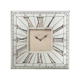 Reloj de Pared Alexandra House Living Gris Plateado Cristal 49 x 49 x 4 cm