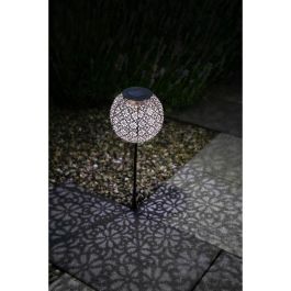 Galix Decoración de metal solar con diseño retro, iluminación LED blanca de 10 lúmenes y hasta 8 horas de autonomía