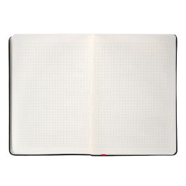 Cuaderno Con Gomilla Antartik Notes Tapa Dura A5 Hojas Cuadricula Negro Y Rojo 100 Hojas 80 gr Fsc