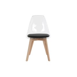 DKD Home Decor Silla Shenglong basics Urban Negro Natural Policarbonato Madera 47 x 81 x 54 cm