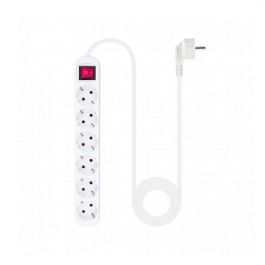 Regleta con Interruptor Nanocable 10.37.0006/ 6 Tomas de Corriente/ Cable 1.4m/ Blanca Regleta con Interruptor Nanocable 10.37.0006/ 6 Tomas de Corriente/ Cable 1.4m/ Blanca