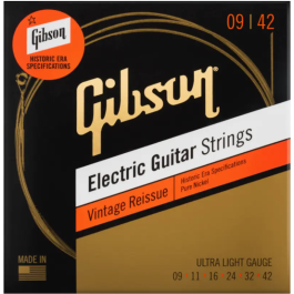 Gibson Juego Eléctrica Nickel Pure Vintage Reissue Ultra Light 9-42 Precio: 13.6900005. SKU: B13XBAH89Z