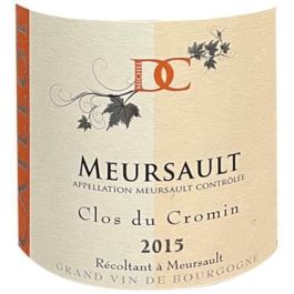 Domaine Caillot Clos du Cromin 2015 Meursault - Borgoña blanca