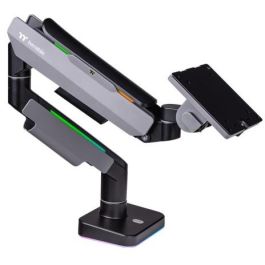 Thermaltake GEA-MSR-SMSBLK-01 Brazo de Monitor Gaming Individual RGB para Pantallas 17"-49" Negro