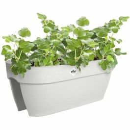 ELHO ELH8711904534448 Maceta Vibia Campana Flower Bridge 60, Blanca, L 26 x A 59 x A 22 cm, para Balcón y Exterior, 100% Reciclada