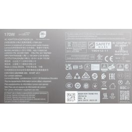 Lenovo Slim 170W AC adapter, 20V output, 8.5A current, compatible with Lenovo ThinkPad mobile workstations.