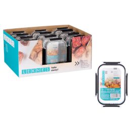 Fiambrera Rectangular Hermetica Negra 460Ml Leknes 15X6CM (24 Unidades) Fiambrera Rectangular Hermetica Negra 460Ml Leknes 15X6CM (24 Unidades)