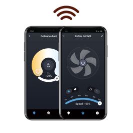 Muvit Io Wifi Lámpara Techo LED con Ventilador 40W, Control por App, Compatible con Alexa, Google Home y Siri