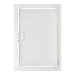 Edm Tapa de registro empotrable rectangular acero 20x30cm blanca