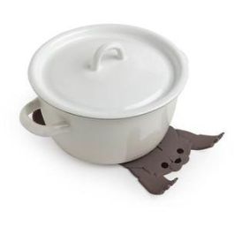 OTOTO Salvamanteles de Silicona Scaredy Cat Marrón, Fácil de Limpiar, Sin BPA (1 pieza)