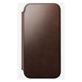 Nomad iPhone 17 Pro Max Funda Folio Modern Leather Rustic Brown con Cierre Magnético, MagSafe y Bolsillo para 3 Tarjetas