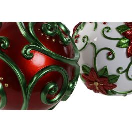 Decoracion Navidad Tradicional DKD Home Decor Verde Rojo 24 x 28 x 24 cm (2 Unidades)