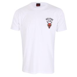 Camiseta de Manga Corta Stranger Things Helfire Club Blanco Unisex Precio: 43.49999973. SKU: D0800479