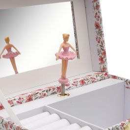 Caja-Joyero Versa Madera Madera MDF 12 x 10 x 18 cm Flores Caja-Joyero Versa Madera Madera MDF 12 x 10 x 18 cm Flores
