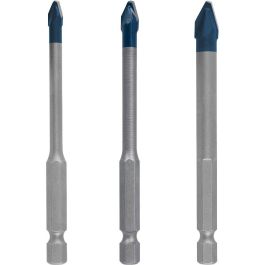 Bosch 2 608 900 595 - Set Brocas EXPERT HEX-9 HardCeramic 5/6/8 mm para Taladro/Martillo perforador: Vidrio, Cerámica, Teja, Piedra, Azulejo