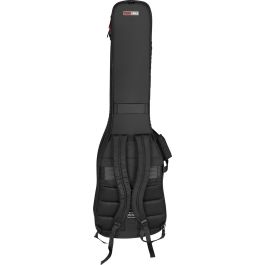 Gator G-Icon Softcase para 2 Bajos Eléctricos - Negro, Acolchado Resistente, con Cremallera y Asa de Transporte