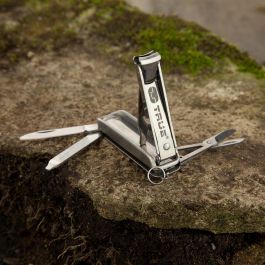 True Nailclip Kit Llavero y Corta Uñas con Lima, Destornillador y Cuchillo en Acero Inoxidable True Nailclip Kit Llavero y Corta Uñas con Lima, Destornillador y Cuchillo en Acero Inoxidable