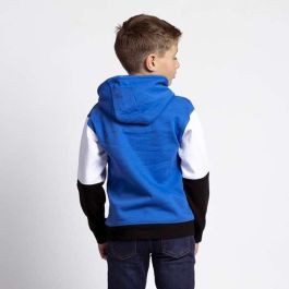 Cerdá Sudadera con Capucha de Algodón Cepillado con Diseño de Sonic para Niño, Talla 8 Años, Azul