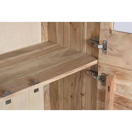 DKD Home Decor Vitrina Indi acacia 1c25 Madera Acacia Natural 80 x 180 x 40 cm