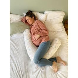 Tineo TIN3275052061256 Almohada de maternidad Verde salvia Conejos