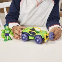 Hasbro Figura Iron Hulk y Vehículo Blindado Bolide, Marvel Iron Man, HASG14725P0, A partir de 3 Años