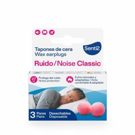 Senti2 Tapones de cera para oídos, 3 unidades - Minimiza ruidos molestos para descanso y concentración Precio: 3.69000027. SKU: B1BVLF623B