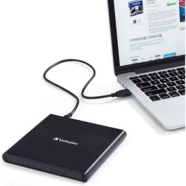 Verbatim Grabadora y Lector Externo de CD-DVD Slimline, Compatible con MDISC, Alimentación USB 2.0