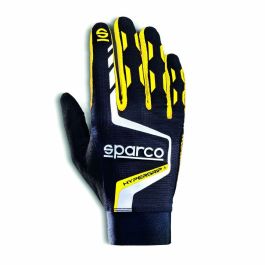 Sparco S00209509NRGF Guantes Hypergrip+ de Simulación para Corredores - Agarre, Ventilados, Pantalla Táctil - Negro-Amarillo Talla 09