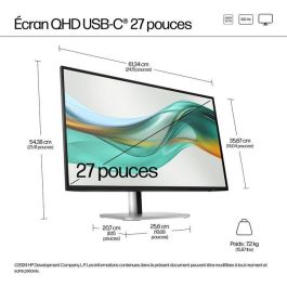 HP 527pu Monitor Series 5 Pro 27" QHD USB-C con 100W Power Delivery para PC y periféricos en casa u oficina