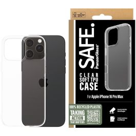 PanzerGlass SAFE. Funda TPU Transparente para iPhone 16 Pro Max, Resistente a Rayones y Golpes, Certificado MIL-STD-810H