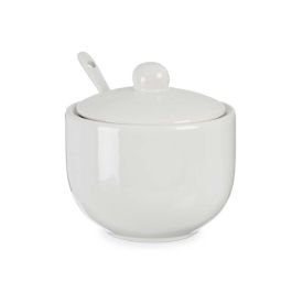 Azucarero Blanco Vessia con Cuchara 12x9.5x10 cm Cerámica 310 ml (24 Unidades) Azucarero Blanco Vessia con Cuchara 12x9.5x10 cm Cerámica 310 ml (24 Unidades)